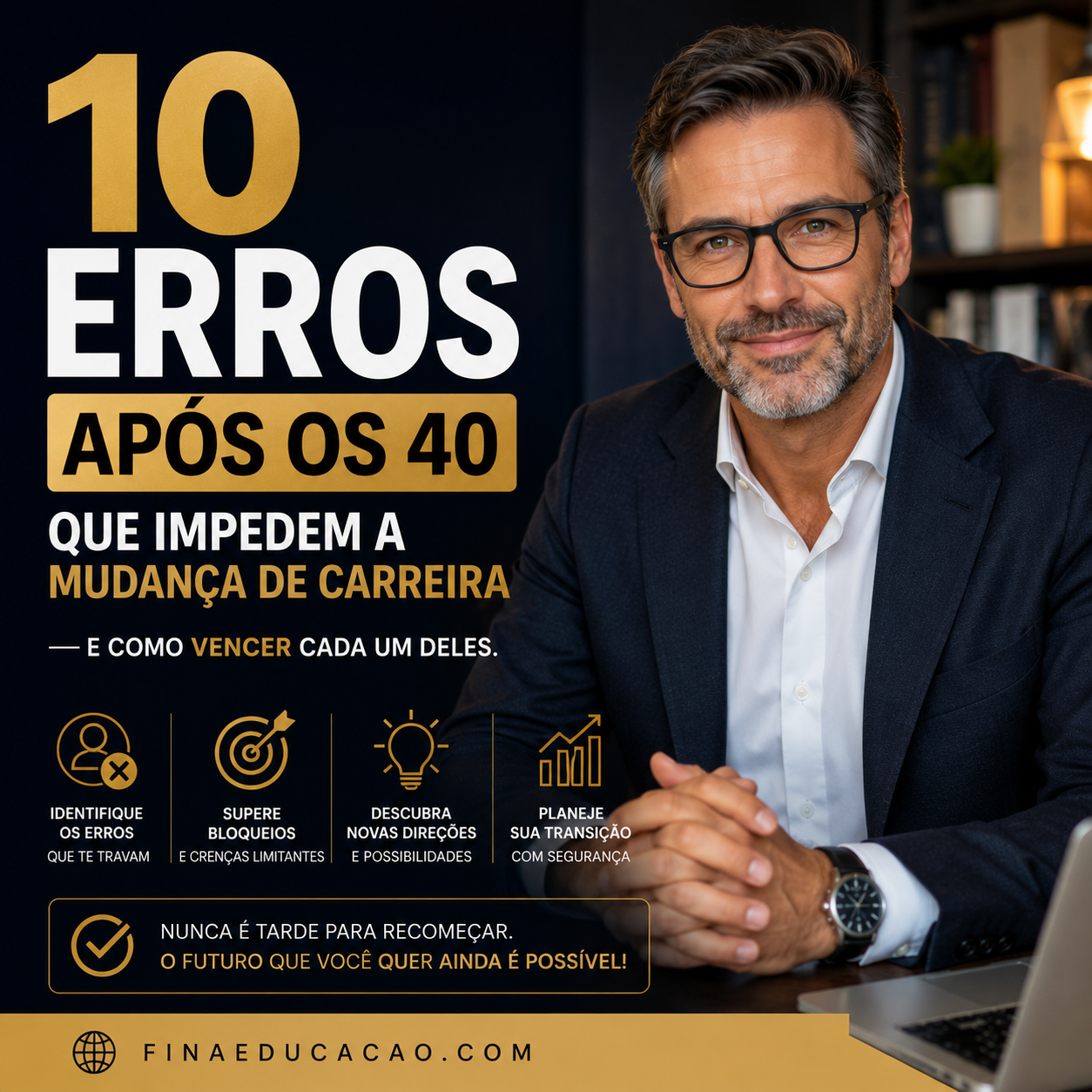 Capa do ebook 10 Erros Após os 40