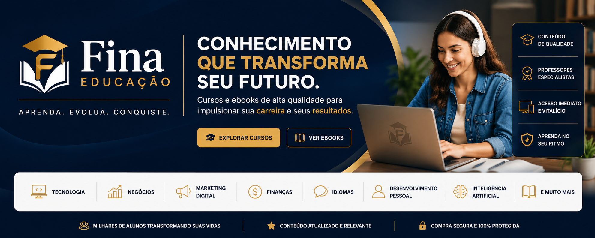 Fina Educação — Ebooks de alta qualidade para impulsionar sua carreira e seus resultados.